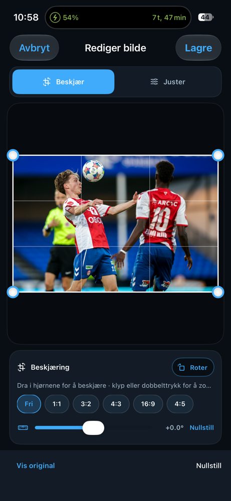Crop editor with aspect ratios